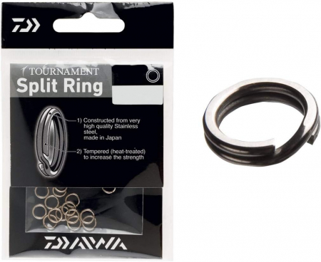 Accesorii naluci rapitori - Inele despicate Daiwa Tournament 6.1 mm, 12.6 kg, 16 buc / plic