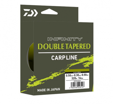 Fire monofilament principal - Fir Daiwa Infinity double tapered mono 0.33 mm, 16 lbs, 320 m