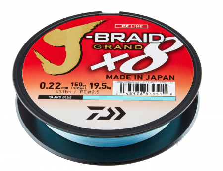 FIR TEXTIL DAIWA J-BRAID GRAND X8E BLUE 018MM/12,5KG/135M [2]