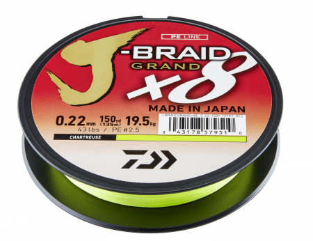 Fire pescuit rapitori - FIR TEXTIL DAIWA J-BRAID GRAND X8E CHARTR. 018MM/12,5KG/135M