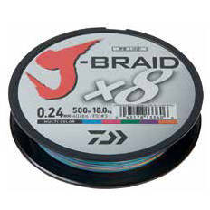 FIR TEXTIL DAIWA J-BRAID X8 MULTICOLOR 016MM/9KG/150M [1]