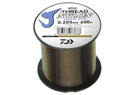 Fire monofilament principal - Fir monofilament Daiwa J-threads khaki gold 0.33 mm, 8.10 kg, 600 m