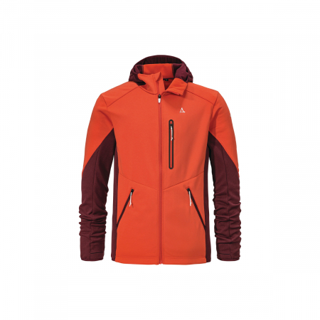 Hanorace, pulovere, bluze - Jacheta fleece barbati Shoffel Lodron hoody poinciana