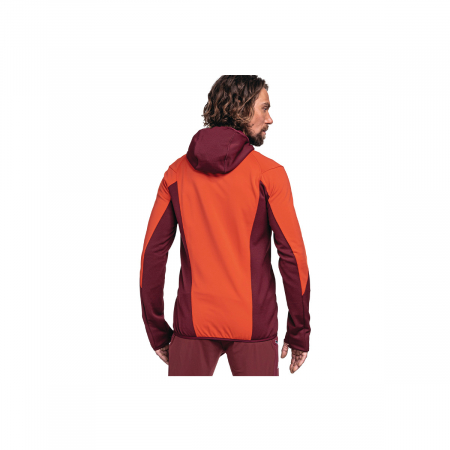 Jacheta fleece barbati Shoffel Lodron hoody poinciana [4]