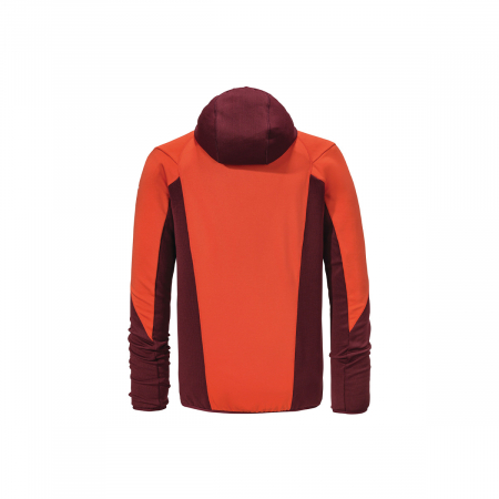 Jacheta fleece barbati Shoffel Lodron hoody poinciana [1]