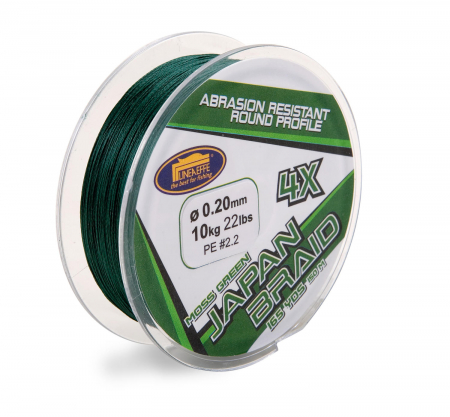 SPORTURI - FIR TEXTIL LINEAEFFE JAPAN BRAID X4 0,25MM/14KG 150M VERDE