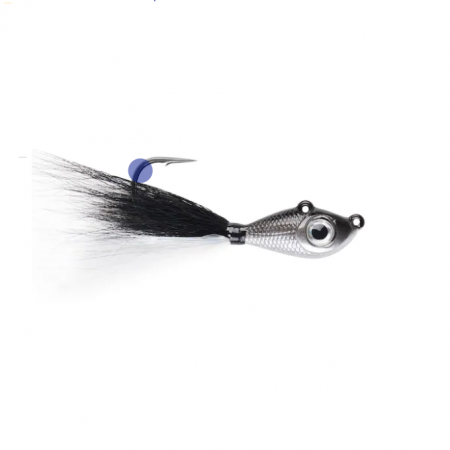 Buzzbaits & chatterbaits - JIG MUSTAD BIG EYE BUCKTAIL BLACK SILVER/BW SILVER CRYSTAL FLASH, NR 3/0, 10 GRAME