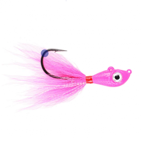 PESCUIT - JIG MUSTAD BIG EYE BUCKTAIL PINK CRYSTAL FLASH, NR 3/0, 10 GRAME