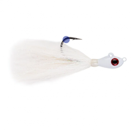 Pescuit la rapitori - JIG MUSTAD BIG EYE BUCKTAIL WHITE CRYSTAL FLASH, NR 2/0, 7 GRAME