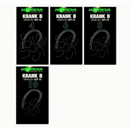 Carlige crap - CARLIGE KORDA KRANK BARBLESS NR.10, 10 BUC / PLIC