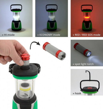 Felinar camping cu LED si telecomanda, 300 lm Cattara [6]