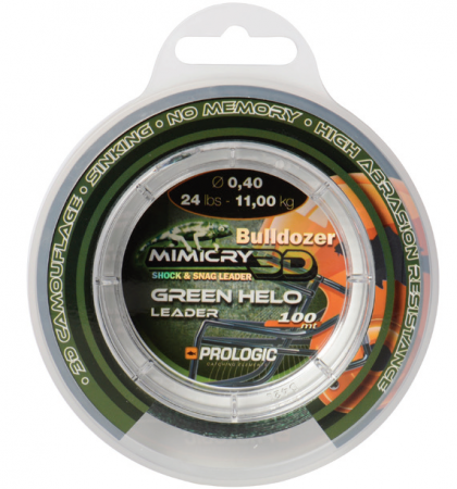 Fire monofilament inaintas - FIR INAINTAS MONOFILAMENT PROLOGIC LEADER MIMICRY GREEN HELO 040MM/11KG/100M