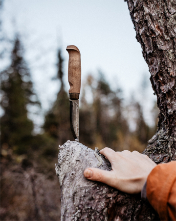 Cutit Marttiini Lynx Lumberjack otel carbon cu teaca piele [1]