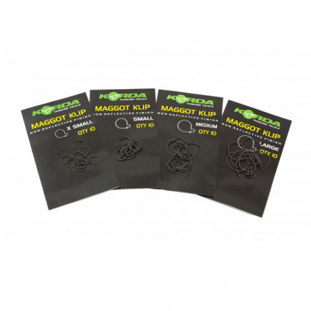 SPORTURI - AGRAFE PESCUIT VERMUSI KORDA MAGGOT CLIP S, 10 BUC / PLIC