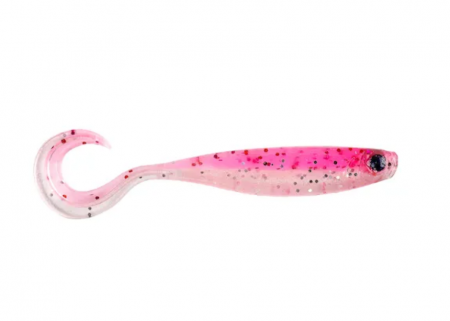 Naluci soft - Shad Mustad Mezashi  curly tail minnow 9 cm pink sardine, 6 buc / plic