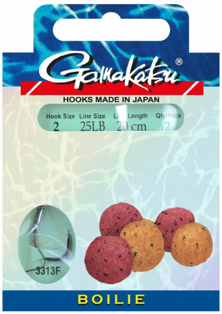 SPORTURI - MONTURA GAMAKATSU BOILIE 3313NS NR.6; 0.25MM/20CM 2 BUC / PLIC