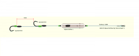 SPORTURI - MONTURA MADCAT ADJUSTA P RIVER WORM SQUID 2X10/0/180CM/60G