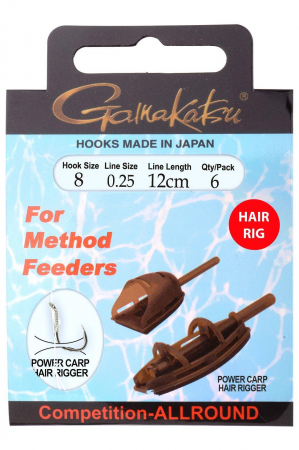 SPORTURI - MONTURA GAMAKATSU METHOD HAIR PCHR NR.12/0.22MM/12CM 6 BUC / PLIC