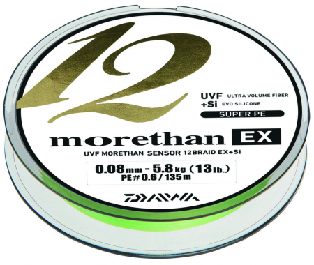 FIR TEXTIL DAIWA MORETHAN X12 EX+SI LIME 012MM//10,2KG/135M [1]