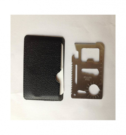 Multitool card outdoor / camping / survival tool, cu husa [2]