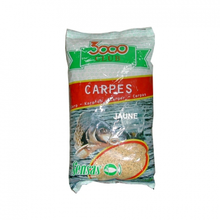 Nada groundbait pescuit - NADA SENSAS 3000 CLUB CARP/BIG FISH JAUNE, 1 KG