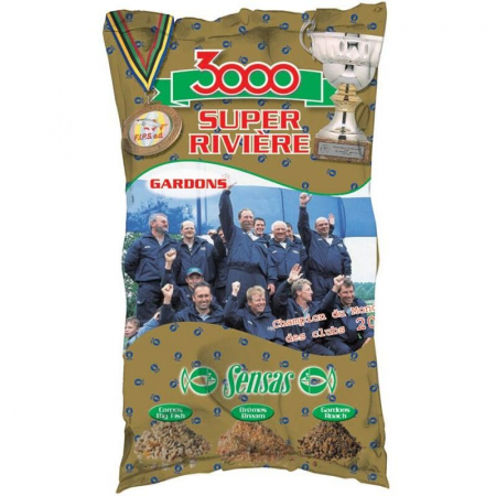 Nada groundbait pescuit - NADA SENSAS 3000 SUPER RIVER ROACH, 1 KG