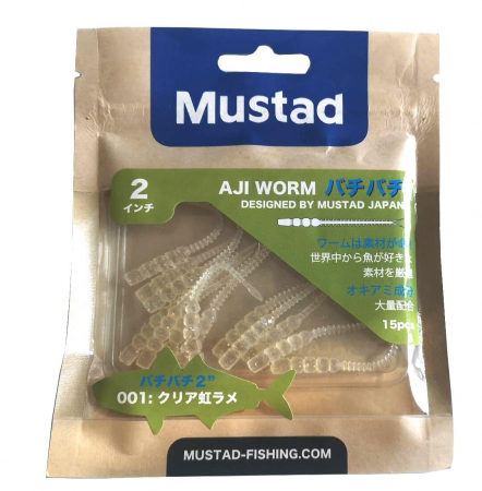 GRUB MUSTAD AJI BACHI BACHI 5 CM CLEAR RAINBOW GLITTER [1]