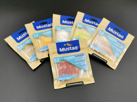 GRUB MUSTAD AJI BALL TAIL 5 CM CLEAR RAINBOW GLITTER 12 BUC / PLIC [1]