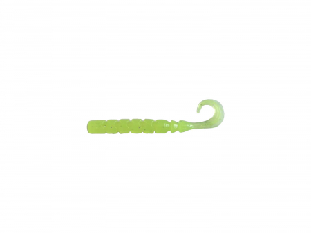 Naluci pescuit rapitori - GRUB MUSTAD AJI FINESSE MICRO 6,4 CM CLEAR CHARTREUSE 12 BUC / PLIC