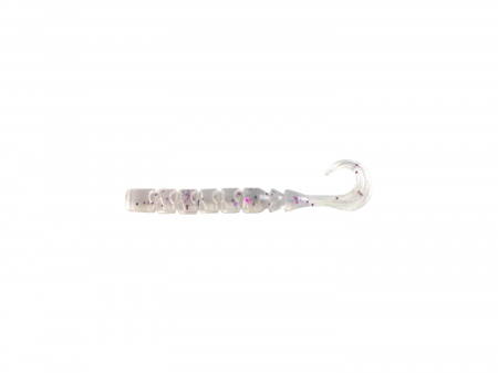 Naluci pescuit rapitori - GRUB MUSTAD AJI FINESSE MICRO 6,4 CM CLEAR PURPLE GLITTER 12 BUC / PLIC