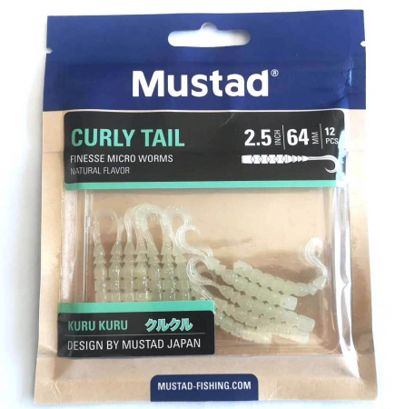 GRUB MUSTAD AJI FINESSE MICRO 6,4 CM WHITE LUMINOUS 12 BUC / PLIC [1]