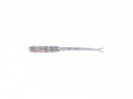 Naluci pescuit rapitori - GRUB MUSTAD AJI MICRO BACHI 5 CM CLEAR PURPLE GLITTER 12 BUC / PLIC