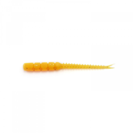 Naluci pescuit rapitori - GRUB MUSTAD AJI MICRO BACHI 5 CM ORANGE GLOW GLITTER, 15 BUC / PLIC