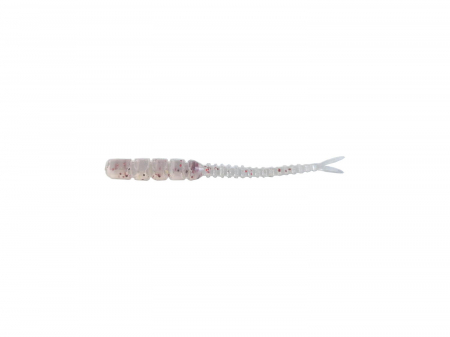 Naluci pescuit rapitori - GRUB MUSTAD AJI MICRO BACHI 5 CM UV CLEAR RED GLITTER 12 BUC / PLIC
