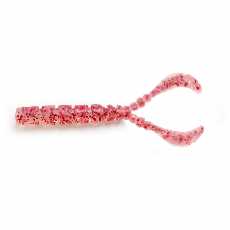 Naluci pescuit rapitori - GRUB MUSTAD AJI MICRO CHIKI 4,3 CM CLEAR RED GLITTER, 12 BUC / PLIC