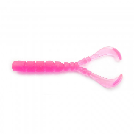 Naluci pescuit rapitori - GRUB MUSTAD AJI MICRO CHIKI 4,3 CM UV CLEAR PINK, 12 BUC / PLIC