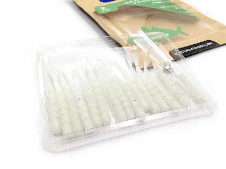 GRUB MUSTAD AJI MICRO FLA 5 CM CLEAR SILVER GLITTER, 15 BUC / PLIC [4]