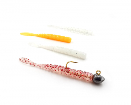 GRUB MUSTAD AJI MICRO FLA 5 CM ORANGE GLOW GLITTER [2]