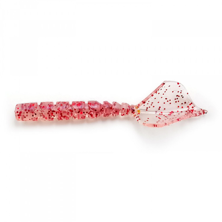 Naluci pescuit rapitori - GRUB MUSTAD AJI MICRO HILA 4,3 CM UV CLEAR RED GLITTER, 12 BUC / PLIC