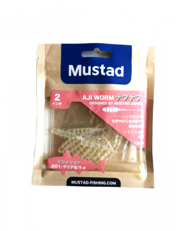GRUB MUSTAD AJI MICRO NAF 5 CM CLEAR RAINBOW GLITTER, 10 BUC / PLIC [1]