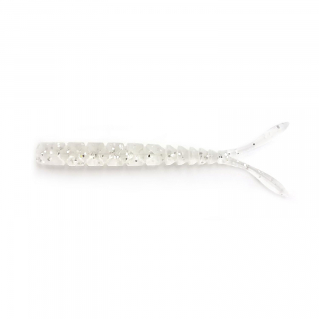 Naluci soft - GRUB MUSTAD AJI MICRO PILO 5 CM CLEAR SILVER GLITTER, 15 BUC / PLIC
