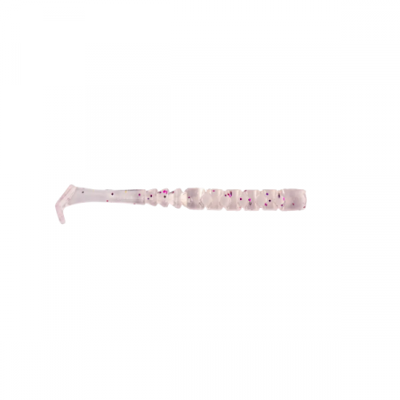 Naluci soft - SHAD MUSTAD AJI PADDLE TAIL 5 CM CLEAR PURPLE GLITTER 12 BUC / PLIC