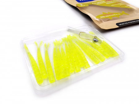 SHAD MUSTAD AJI SPLIT TAIL 5 CM CLEAR RAINBOW GLITTER 12 BUC / PLIC [2]