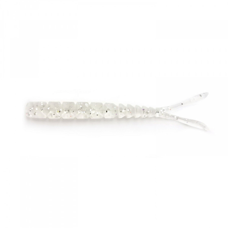 Naluci pescuit rapitori - SHAD MUSTAD AJI SPLIT TAIL 5 CM CLEAR RAINBOW GLITTER 12 BUC / PLIC