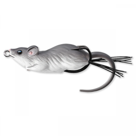 Pescuit la rapitori - SOARECE LIVE TARGET HOLLOW MOUSE WALKING BAIT 9CM/28G GREY/WHITE