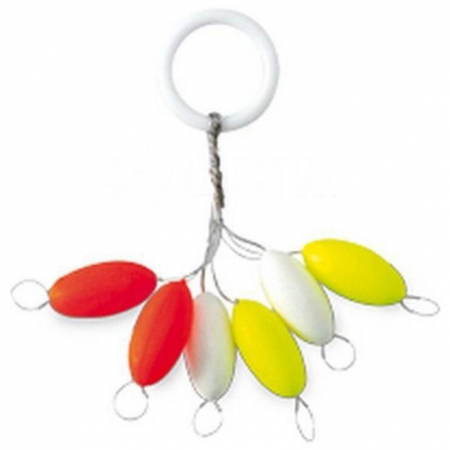 Stoppere monturi pescuit stationar - OPRITOARE FLOAT OVAL LINEAEFFE 7X15MM, 6 BUC/PLIC