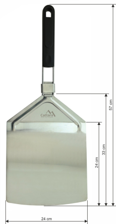Paleta pliabila inox pentru pizza Cattara SS430, 24x33 cm [3]