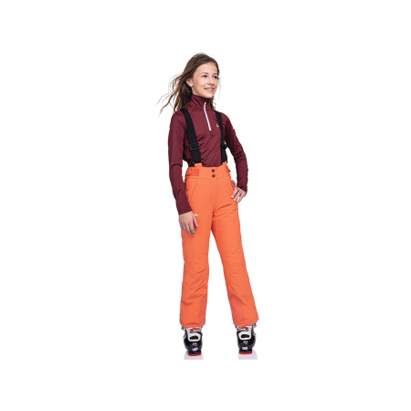 Pantaloni ski fete Schofel Joran coral orange [2]
