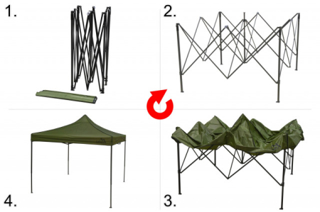 Pavilion Cattara 3 x 3 m, H 2.35 m, verde [2]