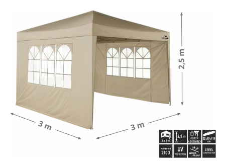 Pavilion Cattara Palace 3x3x2.5 m, rezistent la apa si la UV [2]